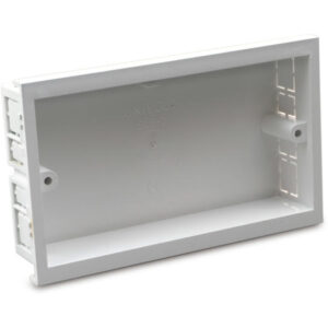 Univolt SLB2 2G PVC Outlet Box 28mm - White
