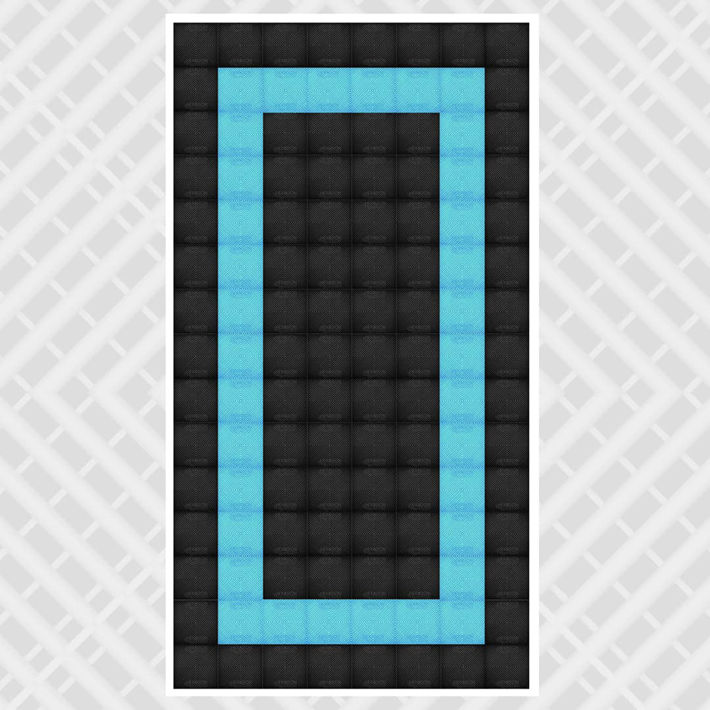 sky blue black - DIY Standard Single Vented Tile Garage Pack - 3.2m x 6m