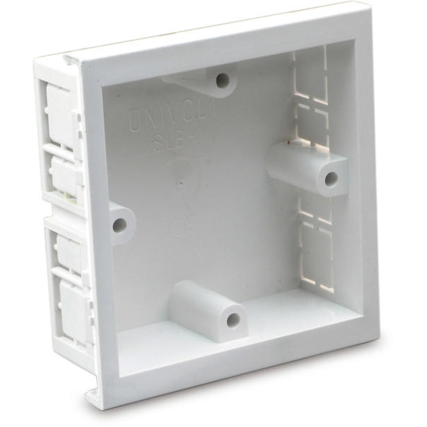 Univolt SLB1 1G PVC Outlet Box 28mm - White