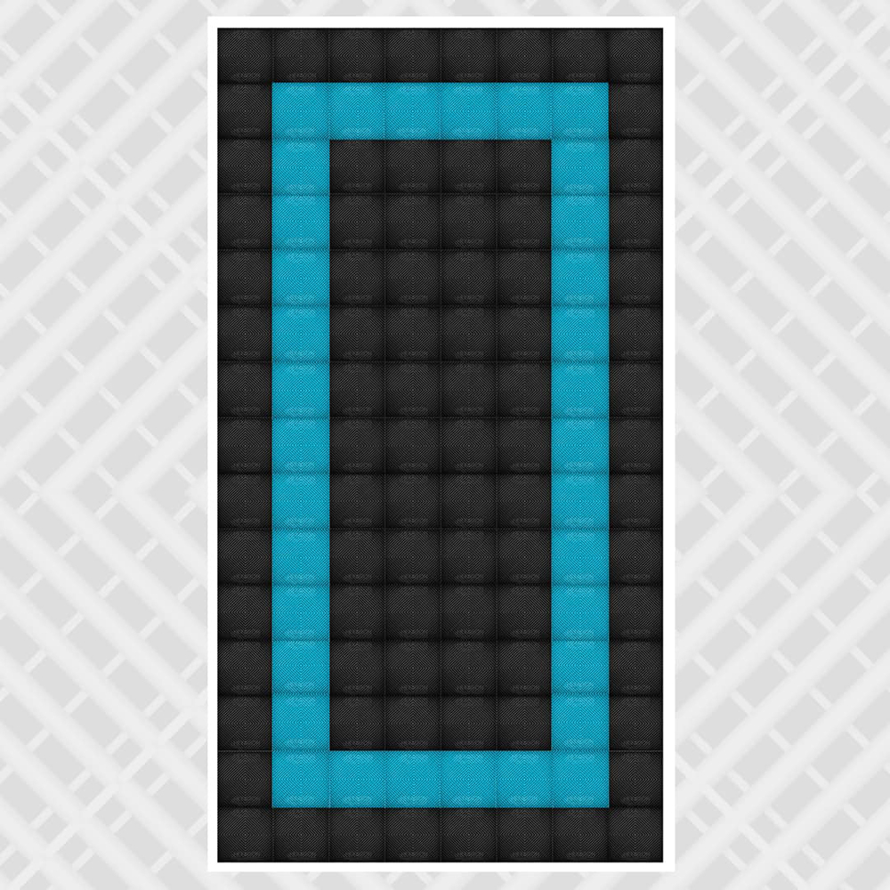 turquoise black - DIY Small Single Garage Vented Tile Pack - 2.8m x 6m