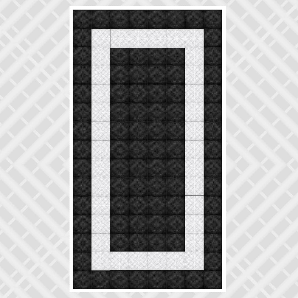 white black - DIY Standard Single Vented Tile Garage Pack - 3.2m x 6m