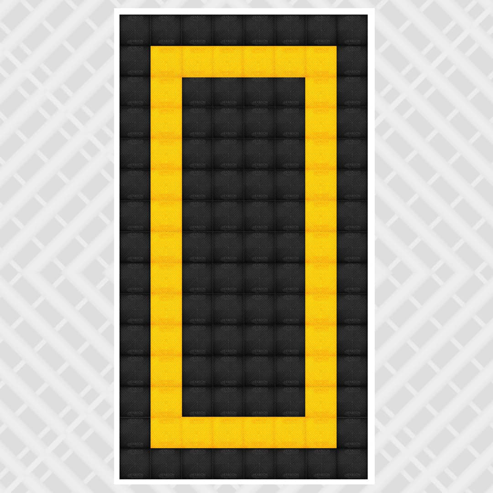 yellow black - DIY Small Single Garage Vented Tile Pack - 2.8m x 6m