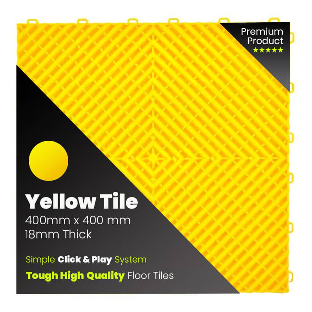 yellow tile - Single Vented Garage Floor Tiles
