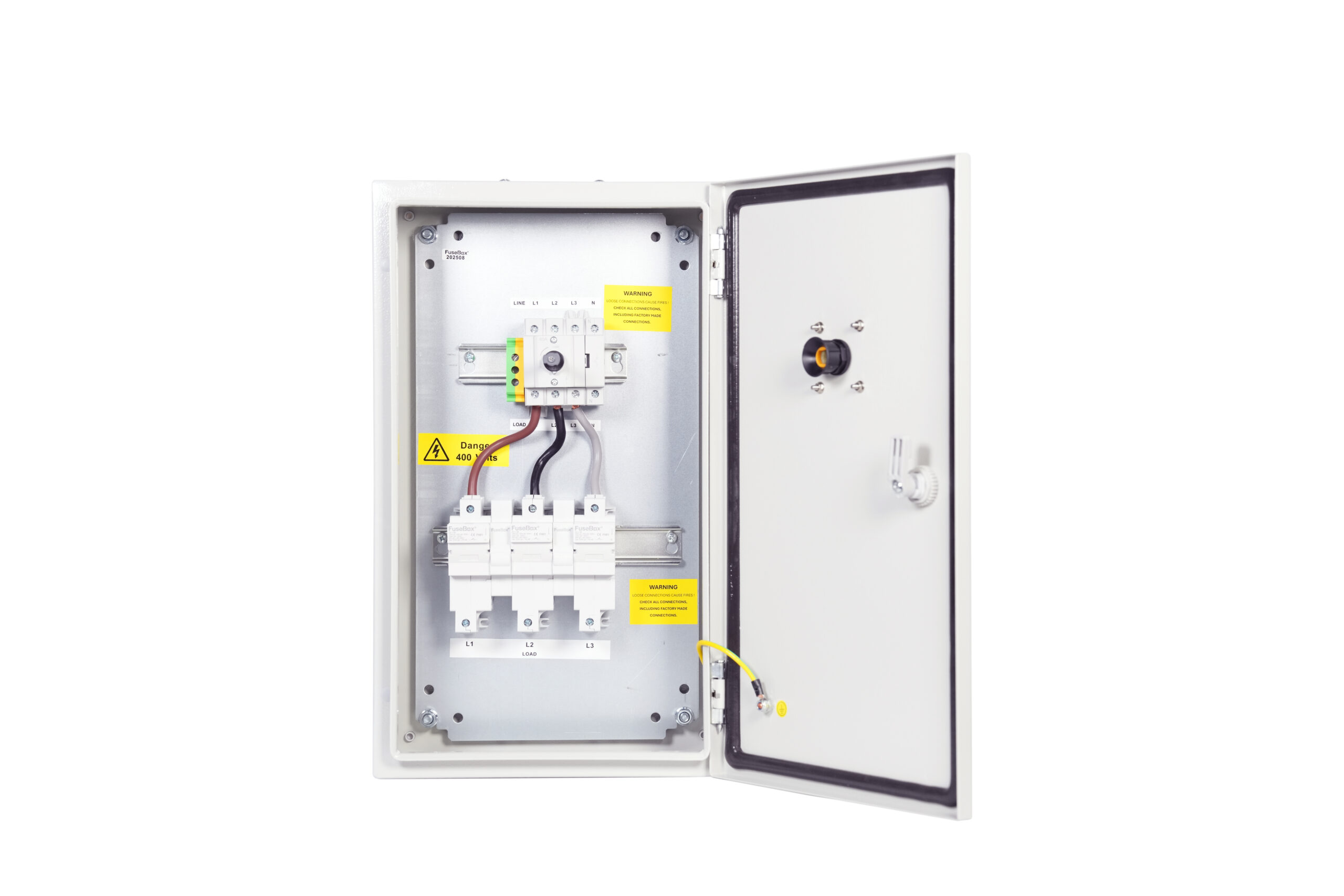 Fusebox TPNFS080 80A TP&N Metal Fused Switch with Door Interlock IP65