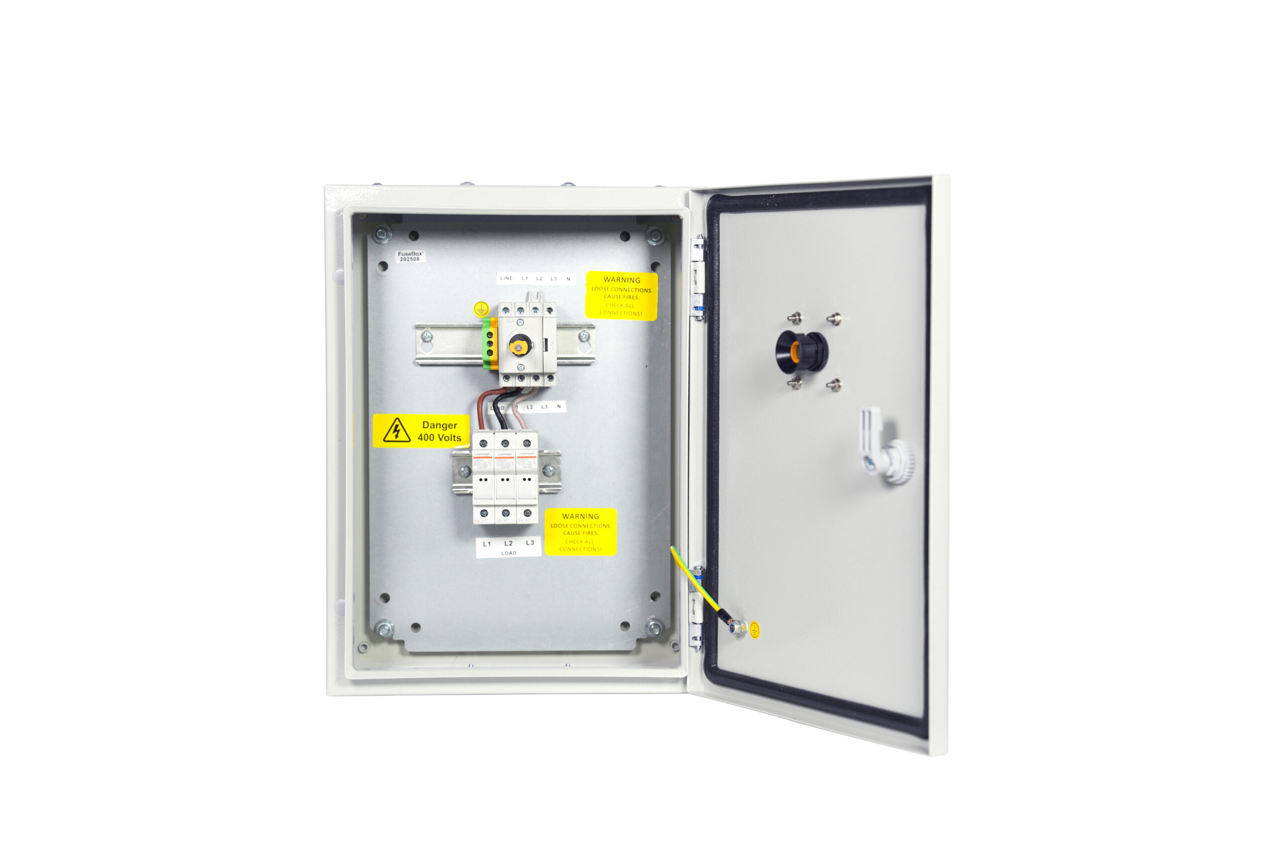 Fusebox TPNFS032 32A TP&N Metal Fused Switch with Door Interlock IP65