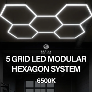 5 Grid Led Modular Hexagon System - 6500k