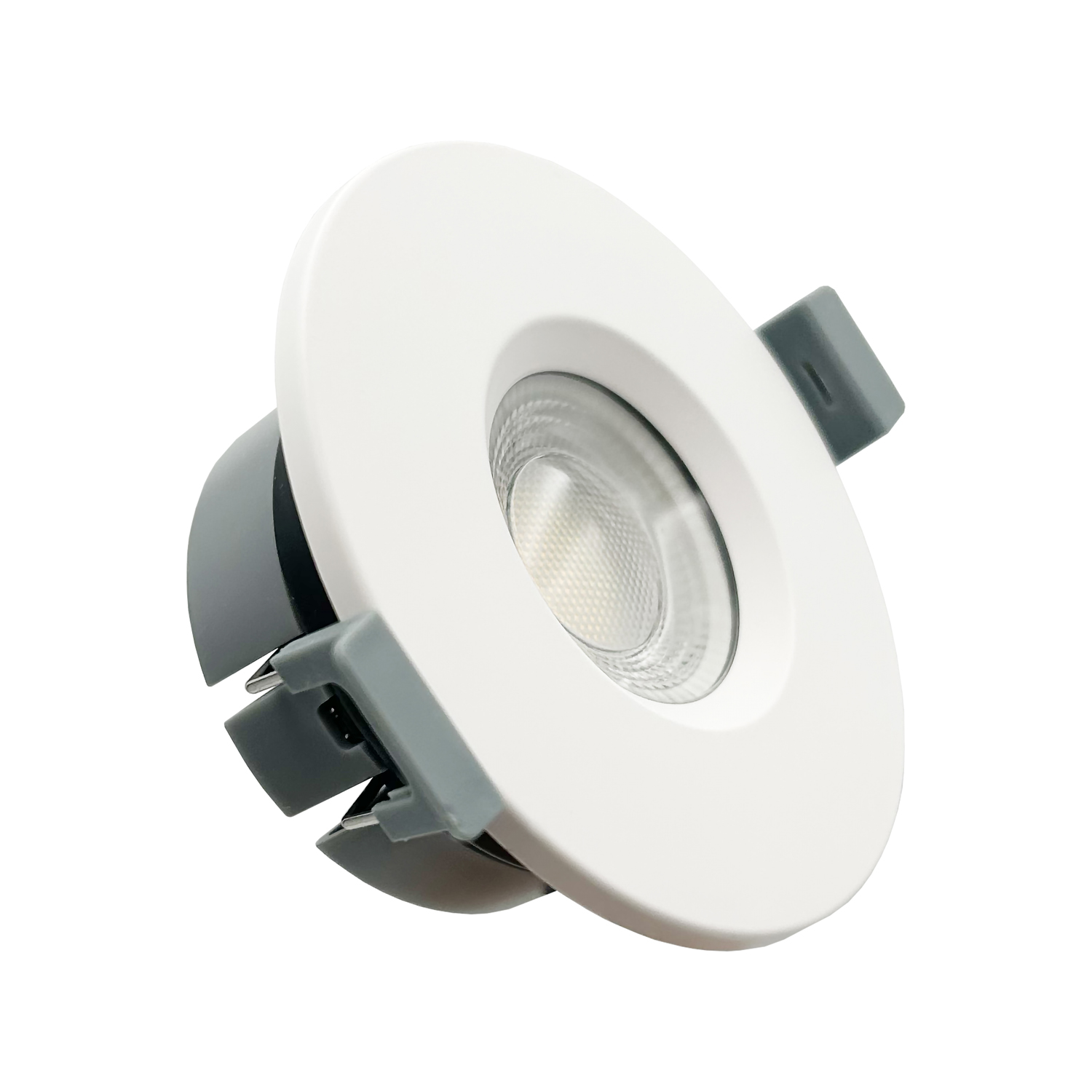 CAF Fire Rated LED Downlight Switchable 5W-7W and 4 CCT IP65 Dimmable White Bezel