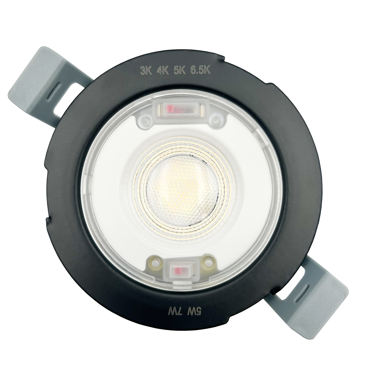 CAF Fire Rated LED Downlight Switchable 5W-7W and 4 CCT IP65 Dimmable White Bezel