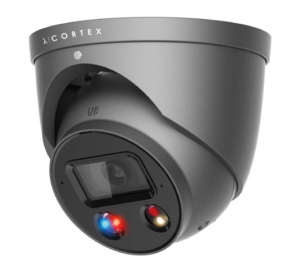 Qvis Cortex 5MP Dual Illumination Active Deterrence Fixed Turret Network Camera (Grey)
