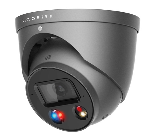 Qvis Cortex 5MP Dual Illumination Active Deterrence Fixed Turret Network Camera (Grey)