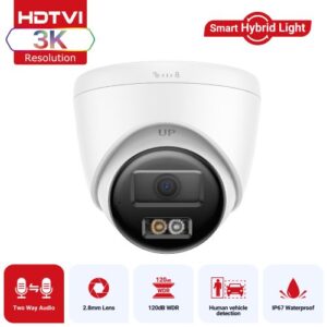 Hizone pro – Smart Hybrid Light Two Way Audio PoE IP Camera | IPT250W-HT | 3K 5MP, 3072*1728 @ 20 fps (White)