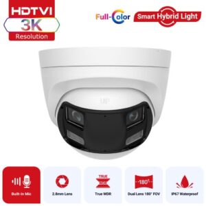 Hizone pro – Smart Hybrid Light ColorVu Dual-Lens Fixed Turret Camera | T559W-HDS | 4K 8MP, 3840×2160 @ 15 fps (White)