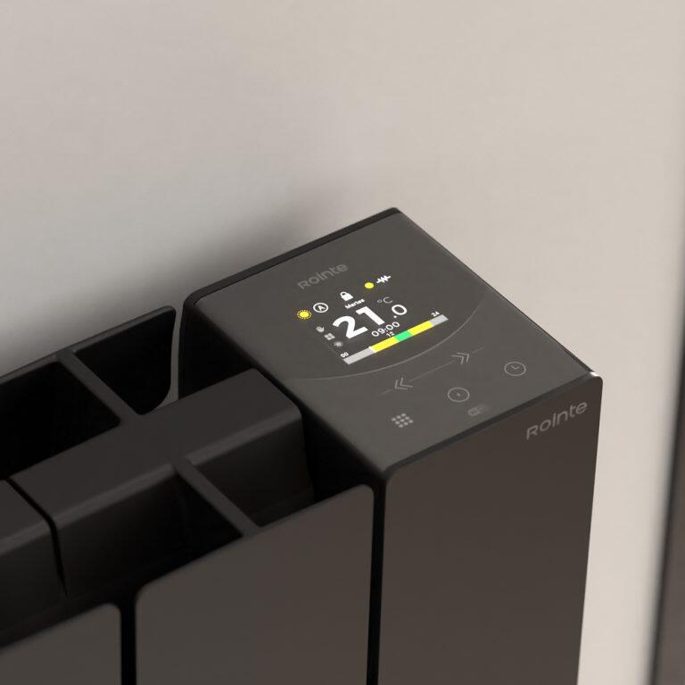 Rointe Belize - BRIB1800RAD3 Wi-Fi Electric Radiator, Black, 1800W, 12 Elements