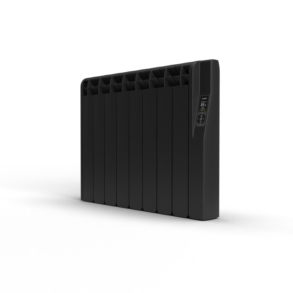Rointe Kyros - KRIB1200RAD4 - Wi-Fi Electric Radiator, Black, 1200W, 8 Elements
