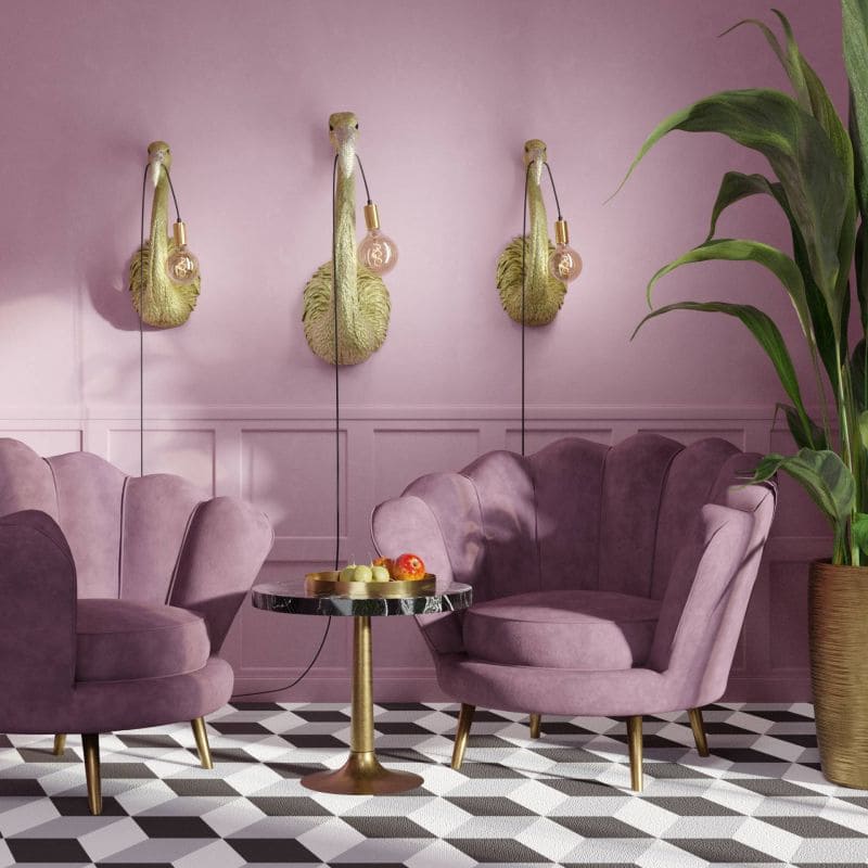 Wall lamp Flamingo Tiffany Junior, gold