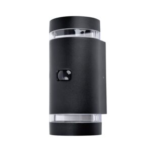 Lutec - Focus - Black Opal 2 Light IP44 Outdoor Sensor Wall Light