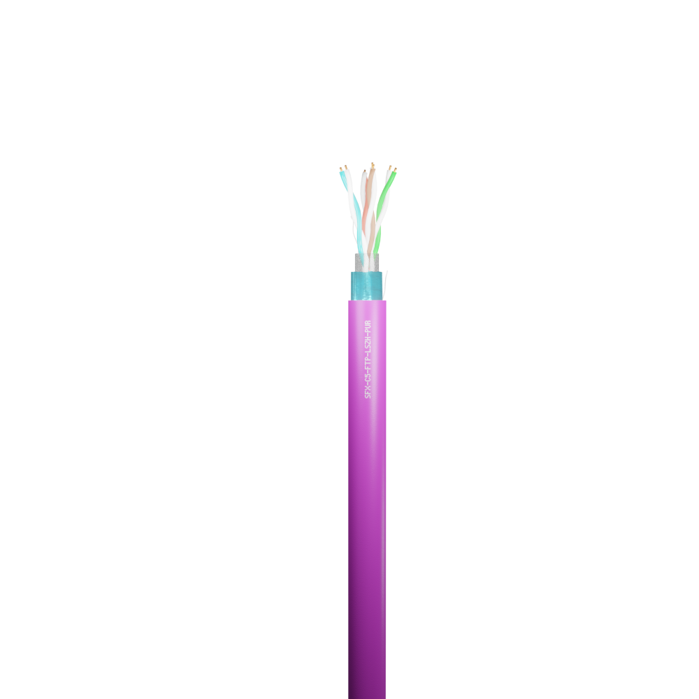 Data Category 5e, 4 pair FTP Purple LSZH Cable