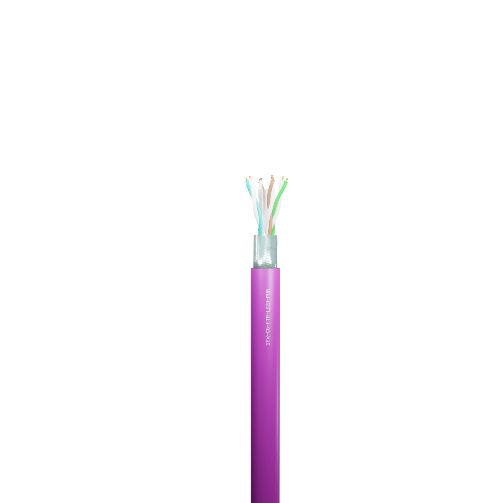 Data Category 6, 4 pair FTP Purple LSZH Cable
