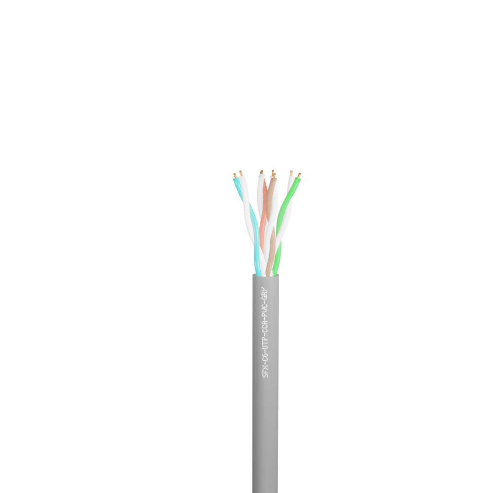Data Category 6, 4 pair UTP CCA Budget Grade PVC Cable