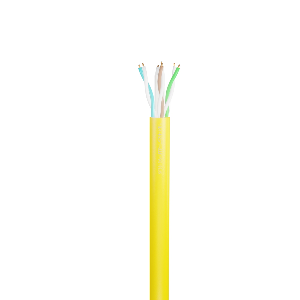 Data Category 6, 4 pair UTP LSZH Cable Yellow