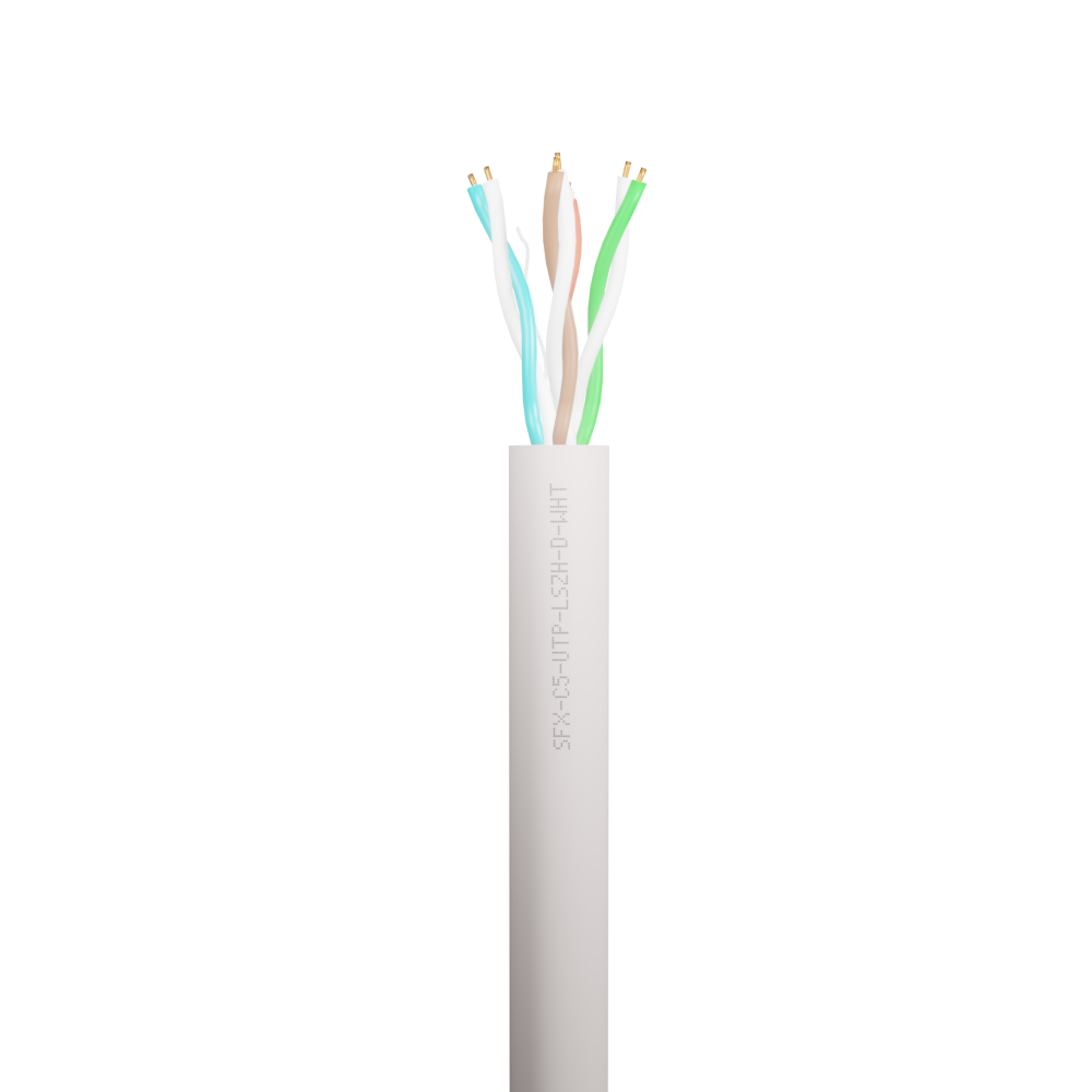 Data Category 5e, 4 pair UTP Dca LSZH Cable White