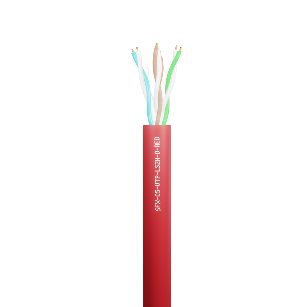 Data Category 5e, 4 pair UTP Dca LSZH Cable Red