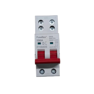 FuseBox IT1002DS 100A Double Pole Main Switch with Dual Screw Terminals