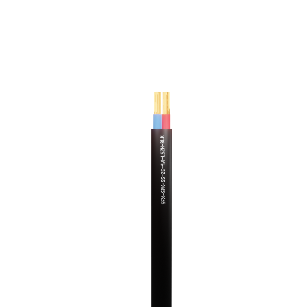 Speaker Cable Secure Sound 2 Core OFC 4.0mm Round LSZH