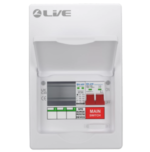 Live LSMC06S-SP 3 Way Dual Busbar SPD Consumer Unit No Fly Leads