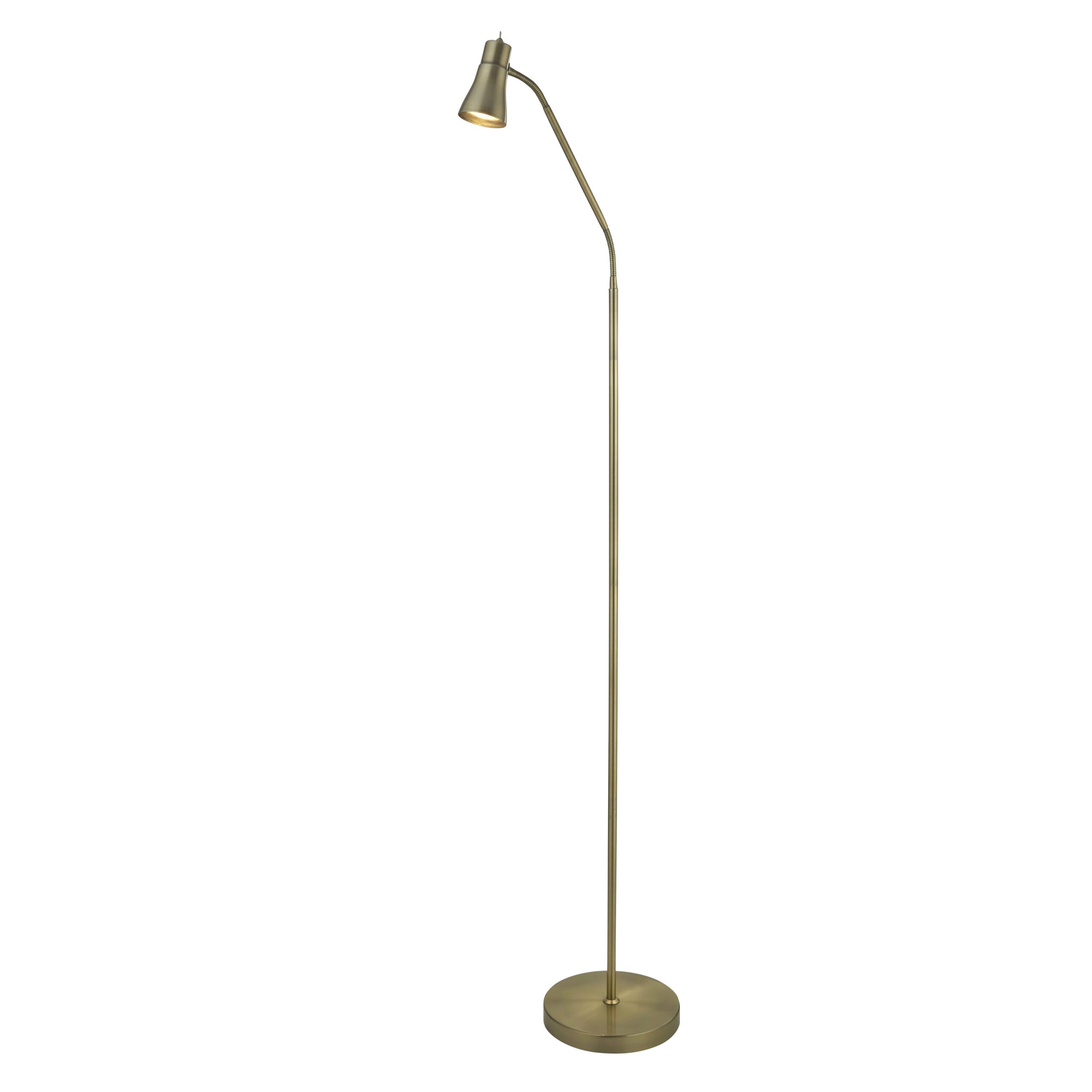 Searchlight Jolly Floor Lamp Antique Brass Metal