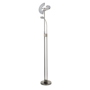 Searchlight Gio Floor Lamp Satin Nickel & Chrome Metal