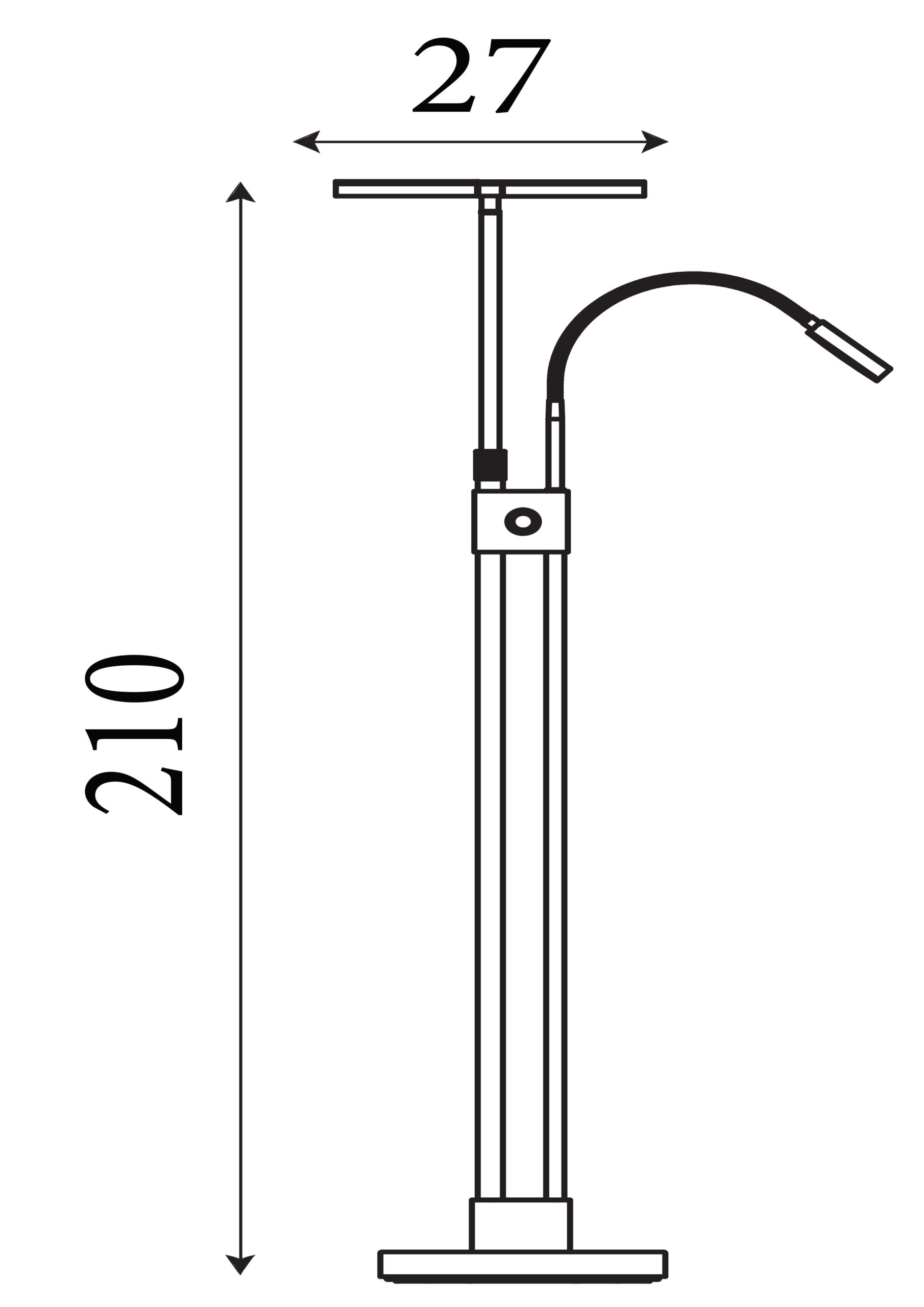 Searchlight Gio Floor Lamp Satin Nickel & Chrome Metal