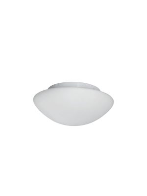 Searchlight Tokyo Flush White Metal & Opal Glass