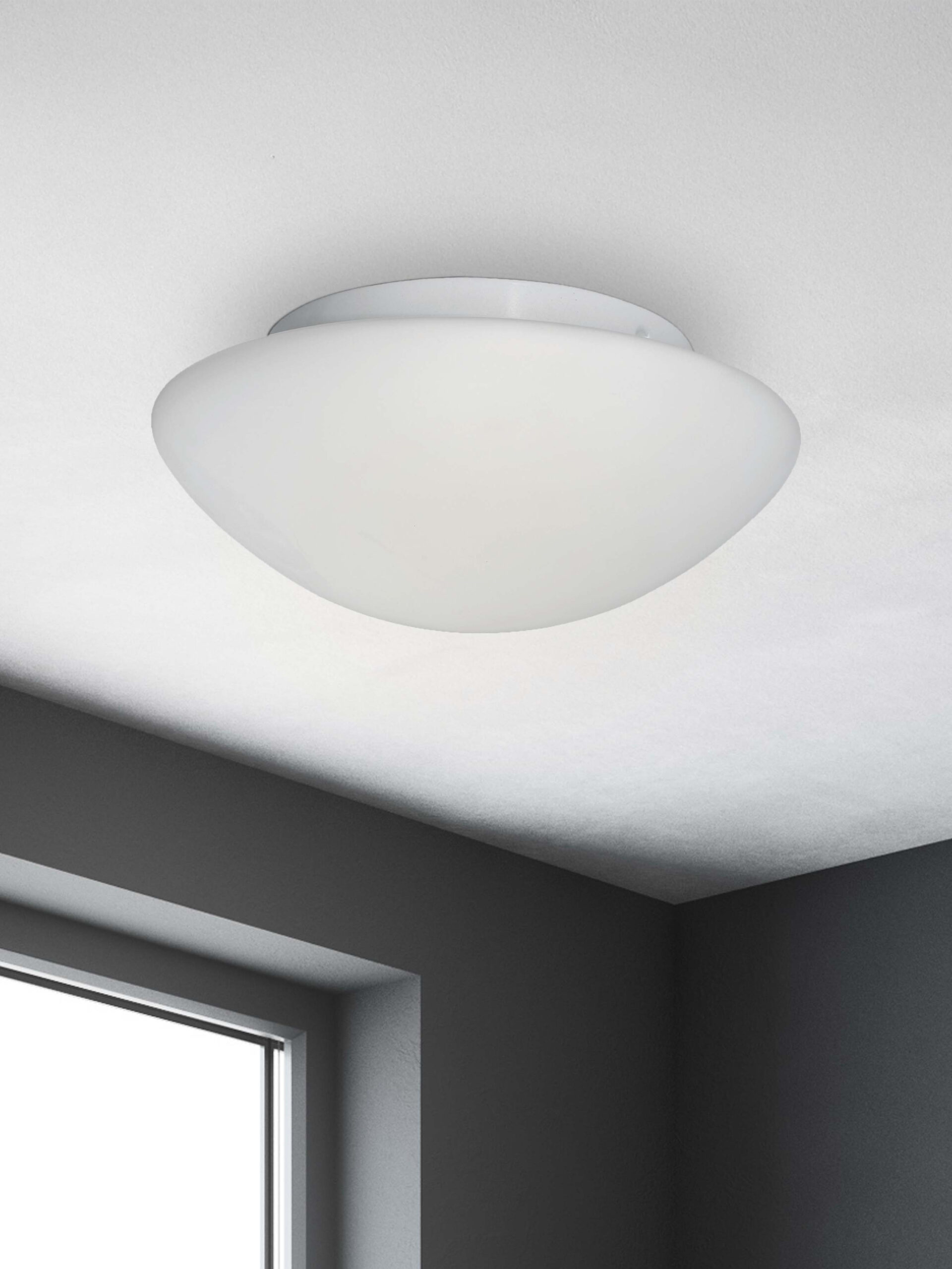 Searchlight Tokyo 3Lt Flush White Metal & Opal Glass