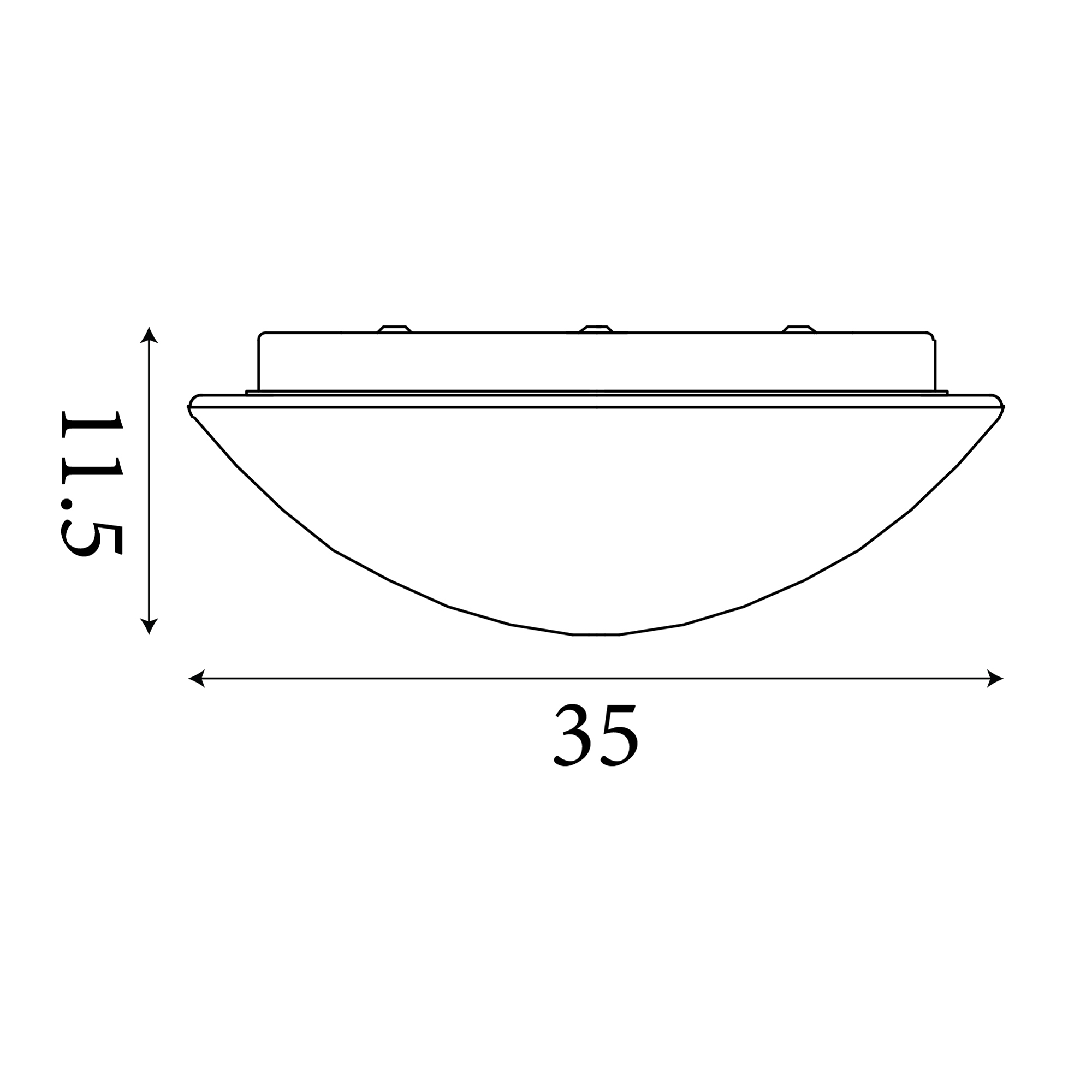 Searchlight Tokyo 3Lt Flush White Metal & Opal Glass