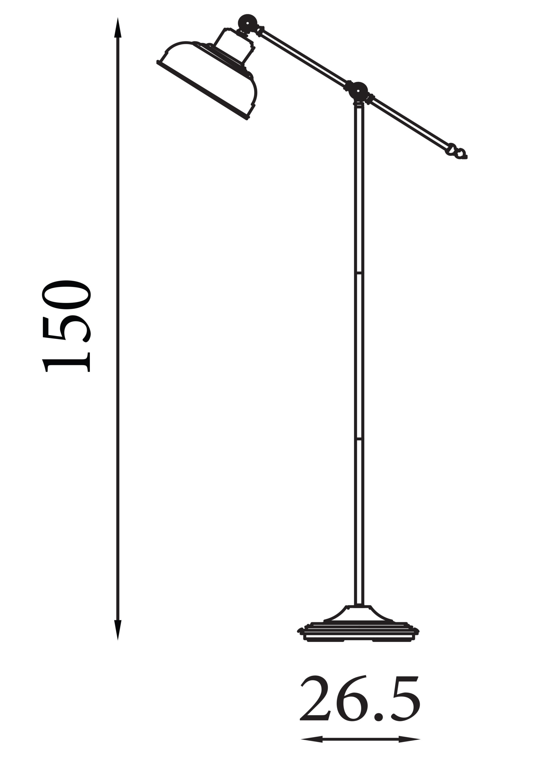Searchlight Macbeth Floor Lamp Antique Copper Metal