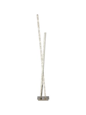 Searchlight Clover Floor Lamp Chrome Metal & Clear Crystal