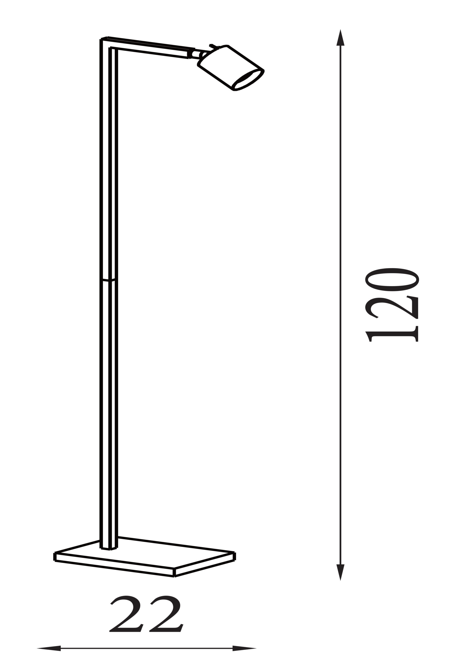 Searchlight Office 1Lt Floor Lamp Latte Metal