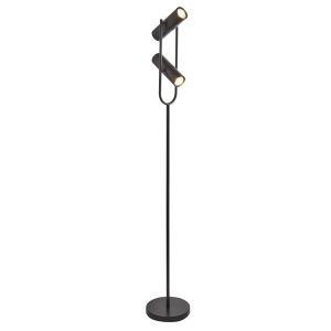 Searchlight Telescope 2Lt Floor Lamp Matt Black Metal