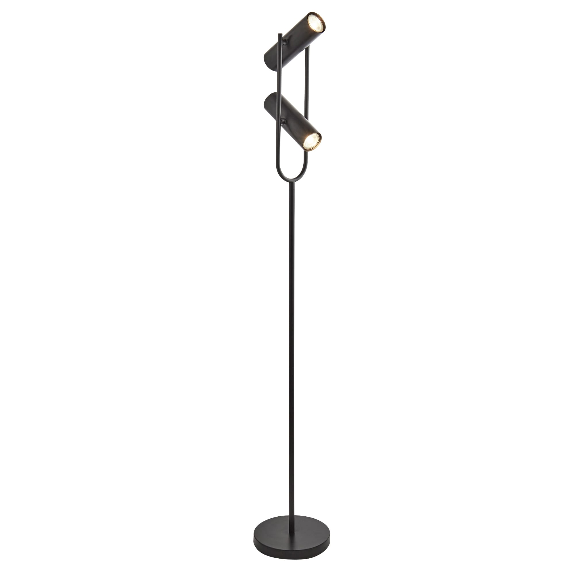 Searchlight Telescope 2Lt Floor Lamp Matt Black Metal