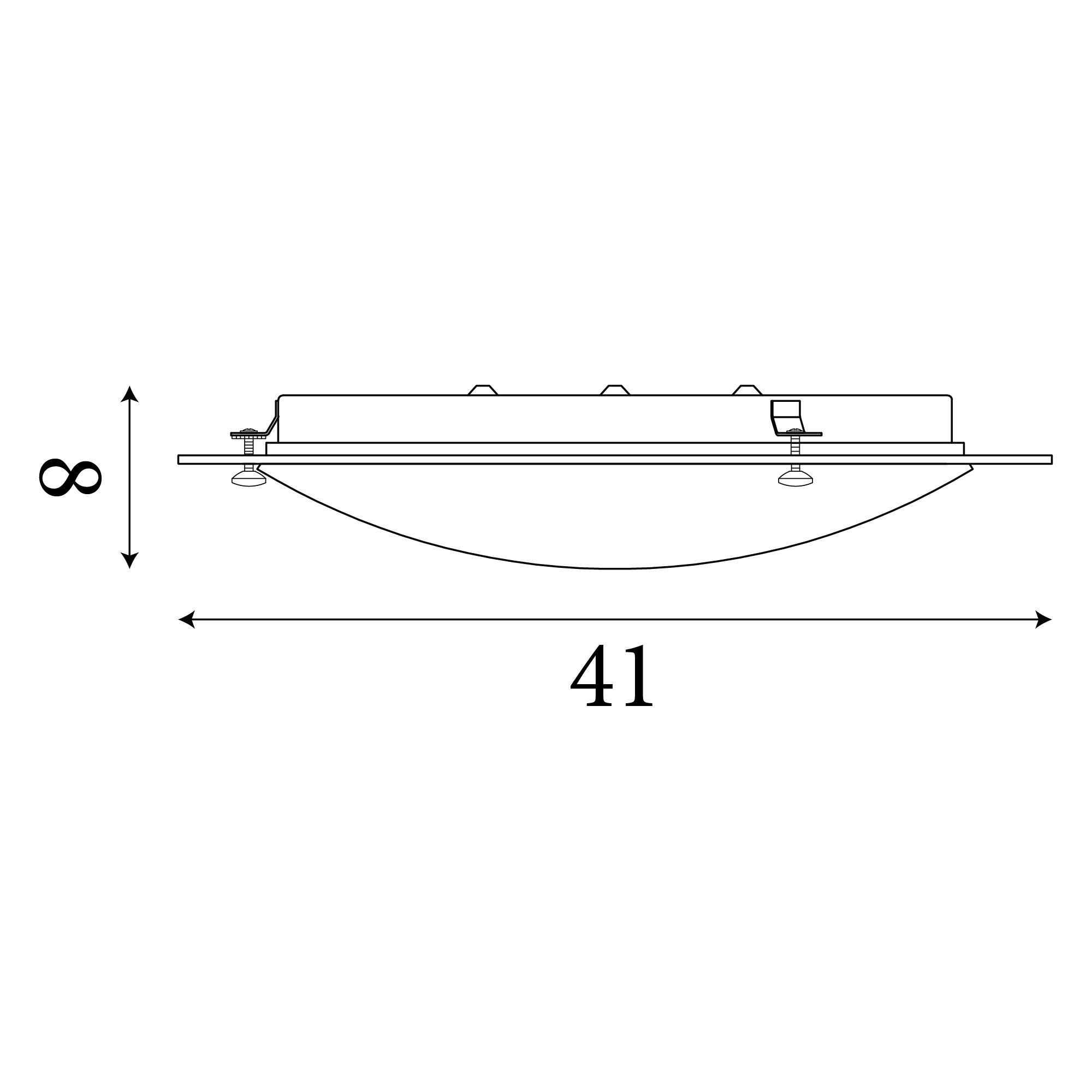 Searchlight Portland LED Flush Chrome Mirror White Glass Shade IP44