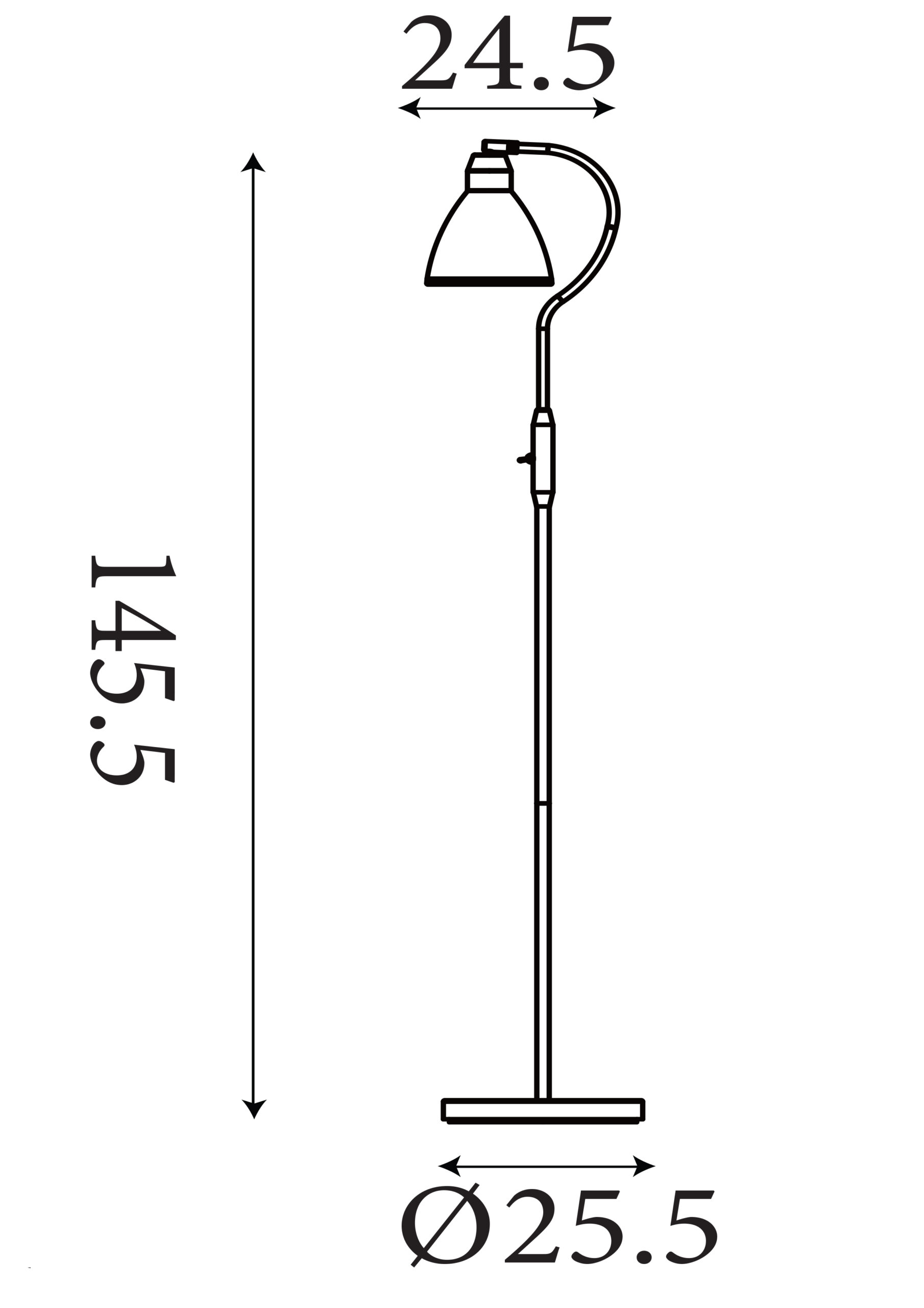 Searchlight Adjustable Floor Lamp Satin Nickel