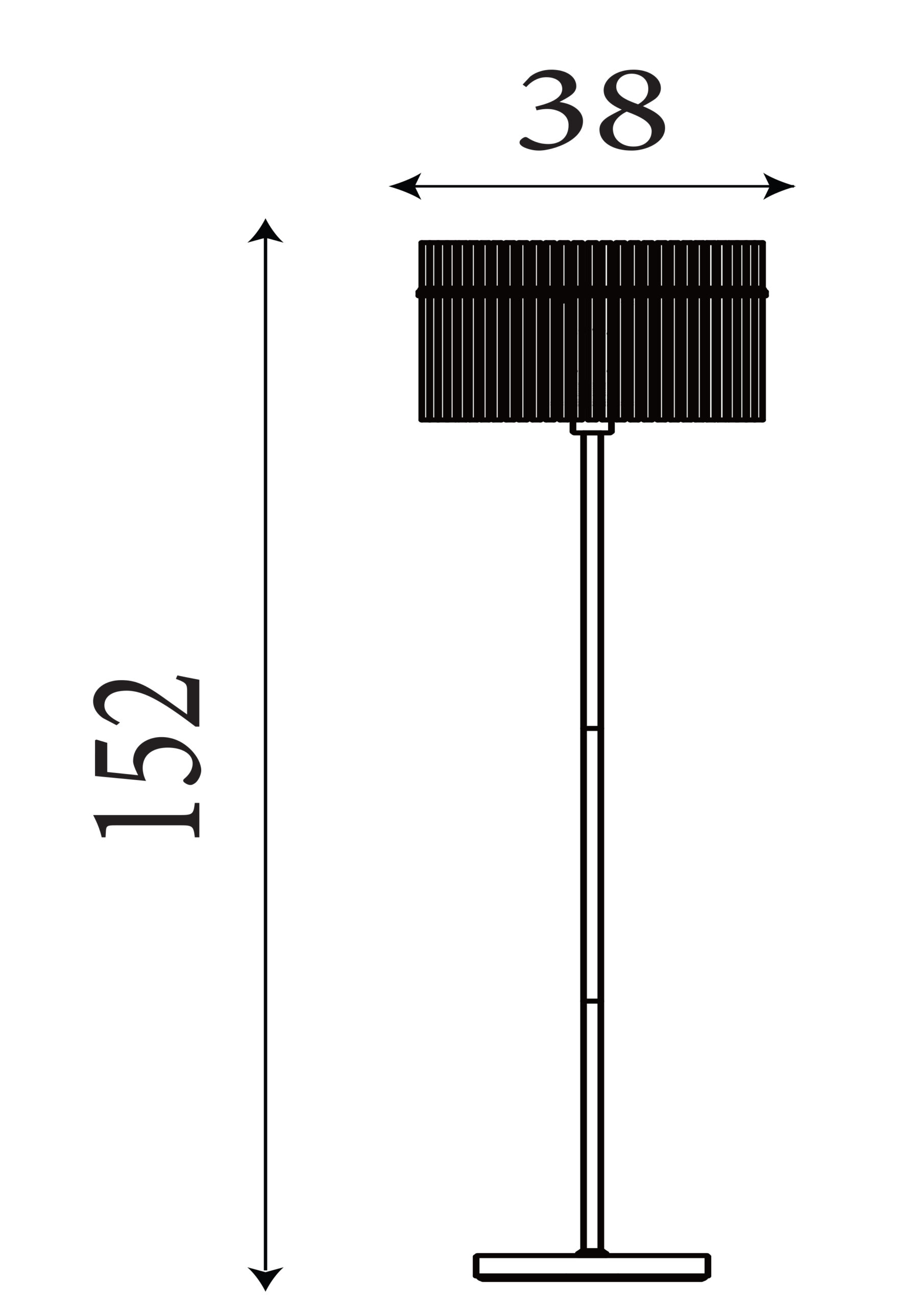 Searchlight Swizzle 1Lt Floor Lamp Matt Black Metal with Smoked Rods