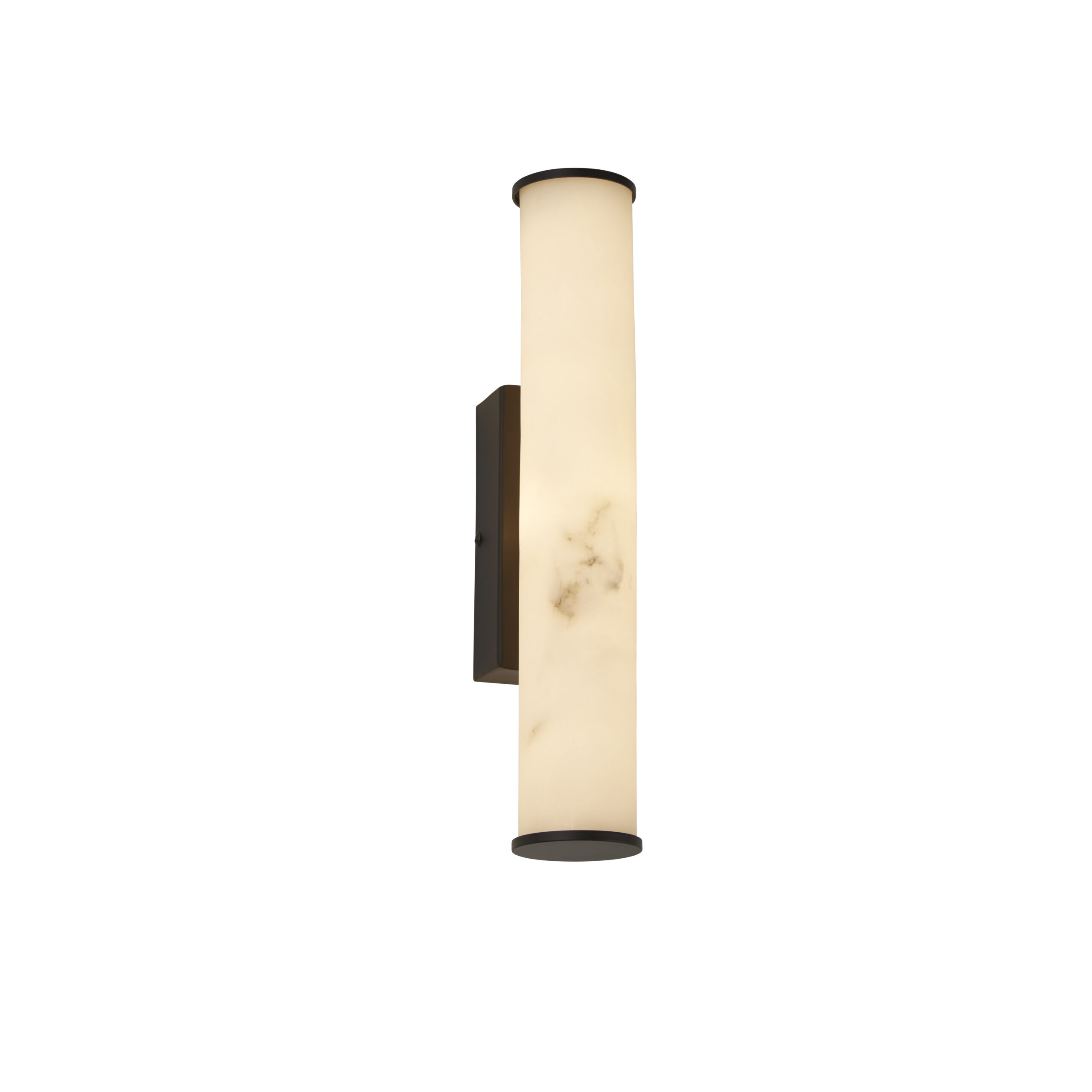 Searchlight Wales LED Wall Light Matt Black Metal with Marble Resin