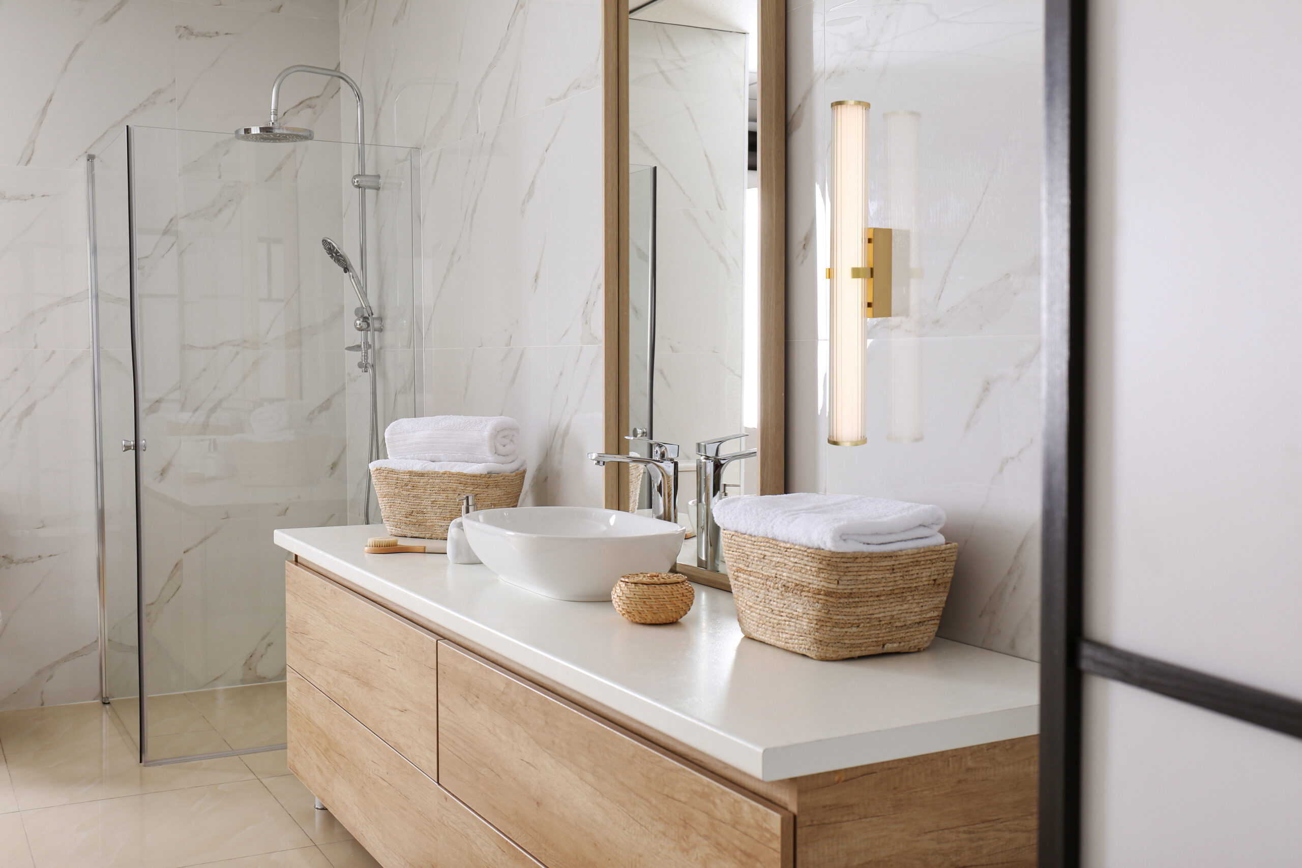 Searchlight Clamp Wall Light Gold Metal Ribbed Clear & Opal Diffuser