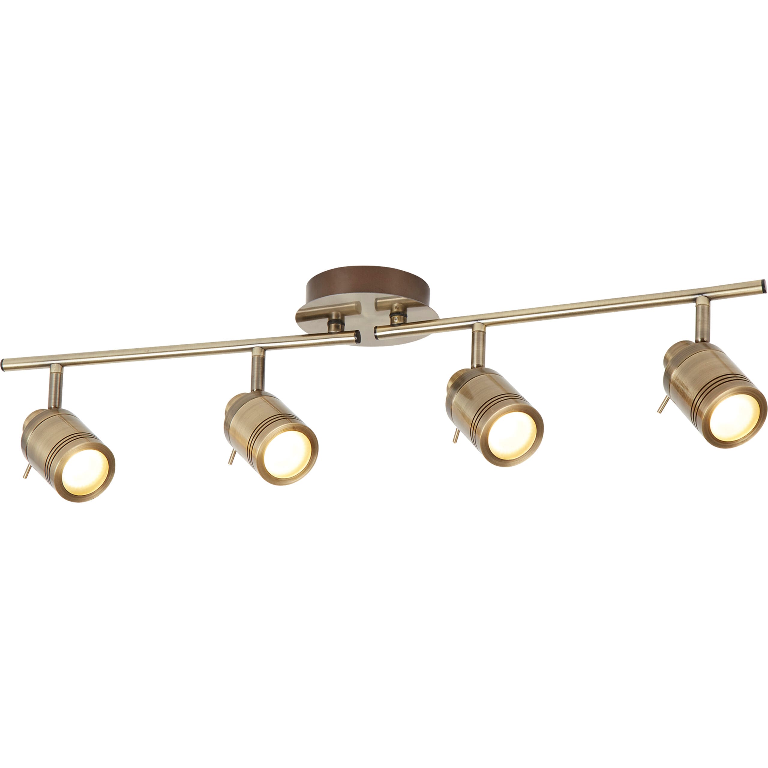 Searchlight Samson 4Lt Split Bar Spotlight Antique Brass Metal