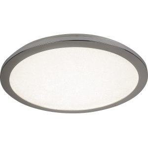 Searchlight Scilly LED Flush Chrome Metal & Crystal Sand