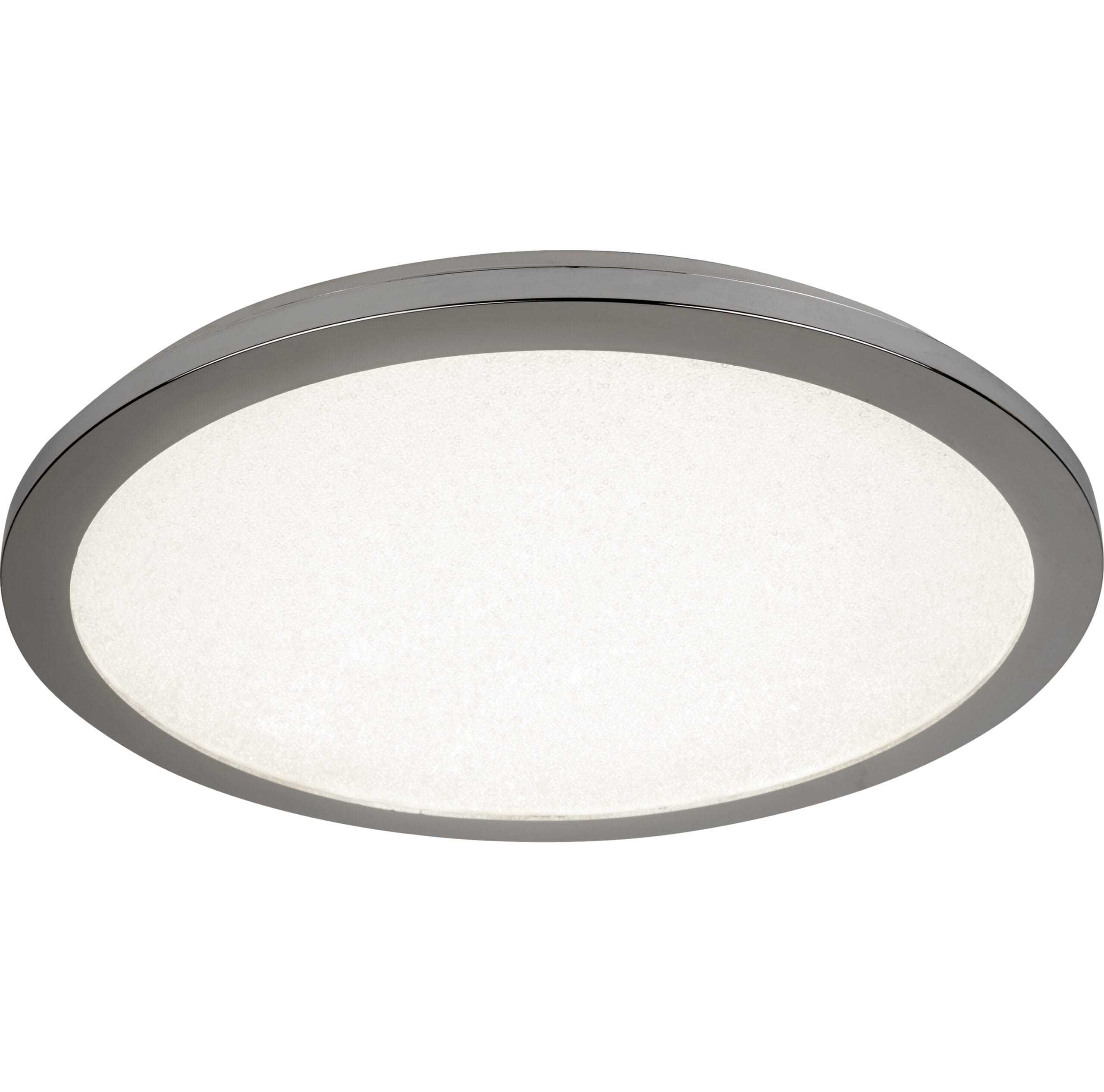 Searchlight Scilly LED Flush Chrome Metal & Crystal Sand