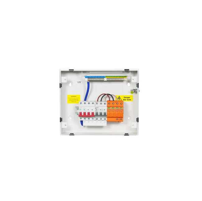 FuseBox HTPNSPDT2 100A TP&N Horizontal Main Switch Distribution Board with Type 2 SPD