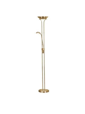 Searchlight Mother & Child LED Dimmable Floor Lamp Satin Brass
